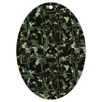 Hunting Motif Camouflage Pattern Print Bk UV Print Acrylic Ornament Oval