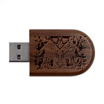 Alien Architecture Ii Wood Oval USB Flash Drive