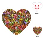 Echinopsis Terscheckii Cactus Motif Random Colored Pattern Playing Cards Single Design (Heart)