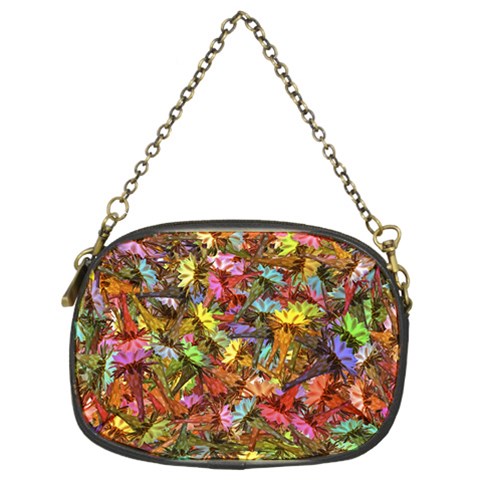 Echinopsis Terscheckii Cactus Motif Random Colored Pattern Chain Purse (Two Sides) from ArtsNow.com Front