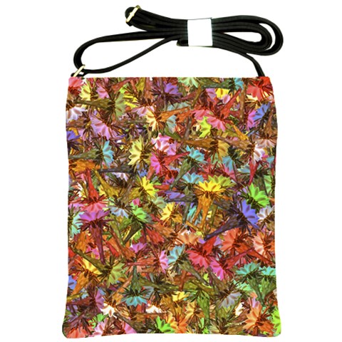 Echinopsis Terscheckii Cactus Motif Random Colored Pattern Shoulder Sling Bag from ArtsNow.com Front