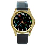 Amoled Round Gold Metal Watch