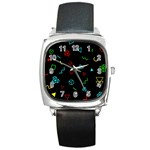 Amoled Square Metal Watch