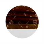 Amoled Marble Wood Coaster (Round)