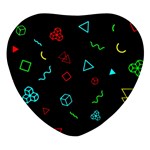 Amoled Heart Glass Fridge Magnet (4 pack)