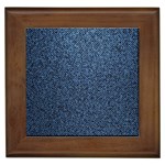 Blue Denim Fabric Framed Tile