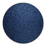 Blue Denim Fabric Round Mousepad