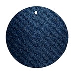 Blue Denim Fabric Ornament (Round)