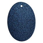 Blue Denim Fabric Ornament (Oval)