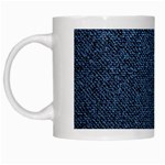 Blue Denim Fabric White Mug