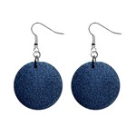 Blue Denim Fabric Mini Button Earrings