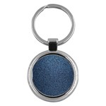 Blue Denim Fabric Key Chain (Round)