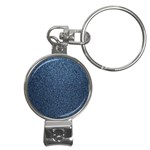 Blue Denim Fabric Nail Clippers Key Chain