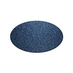 Blue Denim Fabric Sticker (Oval)