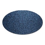 Blue Denim Fabric Oval Magnet