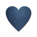 Blue Denim Fabric Heart Magnet