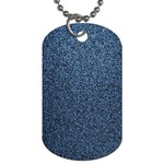 Blue Denim Fabric Dog Tag (One Side)