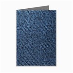 Blue Denim Fabric Mini Greeting Card