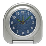 Blue Denim Fabric Travel Alarm Clock