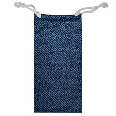 Blue Denim Fabric Jewelry Bag from ArtsNow.com Front