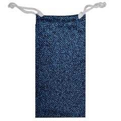 Blue Denim Fabric Jewelry Bag from ArtsNow.com Back