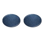 Blue Denim Fabric Cufflinks (Oval)