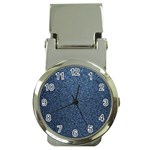 Blue Denim Fabric Money Clip Watches