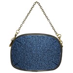 Blue Denim Fabric Chain Purse (Two Sides)