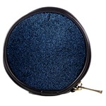 Blue Denim Fabric Mini Makeup Bag