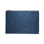 Blue Denim Fabric Cosmetic Bag (Large)