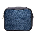 Blue Denim Fabric Mini Toiletries Bag (Two Sides)