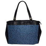 Blue Denim Fabric Oversize Office Handbag (2 Sides)