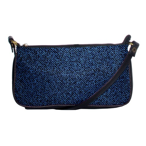 Blue Denim Fabric Shoulder Clutch Bag from ArtsNow.com Front