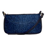 Blue Denim Fabric Shoulder Clutch Bag