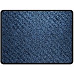 Blue Denim Fabric Fleece Blanket (Large)