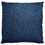 Blue Denim Fabric Large Cushion Case (One Side)