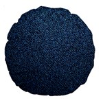 Blue Denim Fabric Large 18  Premium Round Cushions