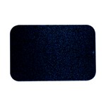 Blue Denim Fabric Open Lid Metal Box (Silver)  