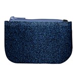 Blue Denim Fabric Large Coin Purse