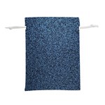 Blue Denim Fabric Lightweight Drawstring Pouch (S)