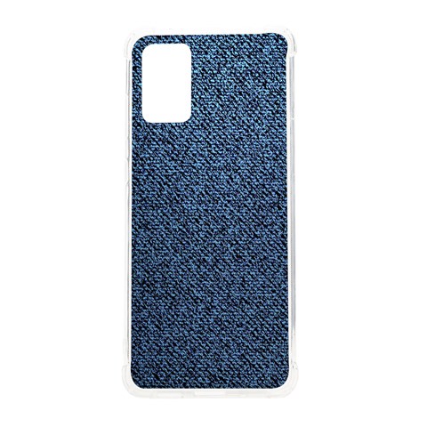 Blue Denim Fabric Samsung Galaxy S20 Plus 6.7 Inch TPU UV Case from ArtsNow.com Front