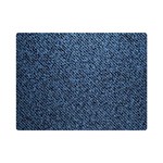 Blue Denim Fabric Premium Plush Fleece Blanket (Mini)