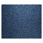 Blue Denim Fabric Premium Plush Fleece Blanket (Small)