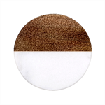 Blue Denim Fabric Classic Marble Wood Coaster (Round) 