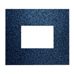 Blue Denim Fabric White Wall Photo Frame 5  x 7 