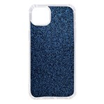 Blue Denim Fabric iPhone 14 Plus TPU UV Print Case