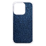 Blue Denim Fabric iPhone 14 Pro TPU UV Print Case