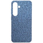 Blue Denim Fabric Samsung Galaxy S24 6.2 Inch Black TPU UV Case