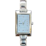 Blue Denim Texture, Macro Rectangle Italian Charm Watch