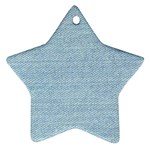 Blue Denim Texture, Macro Ornament (Star)